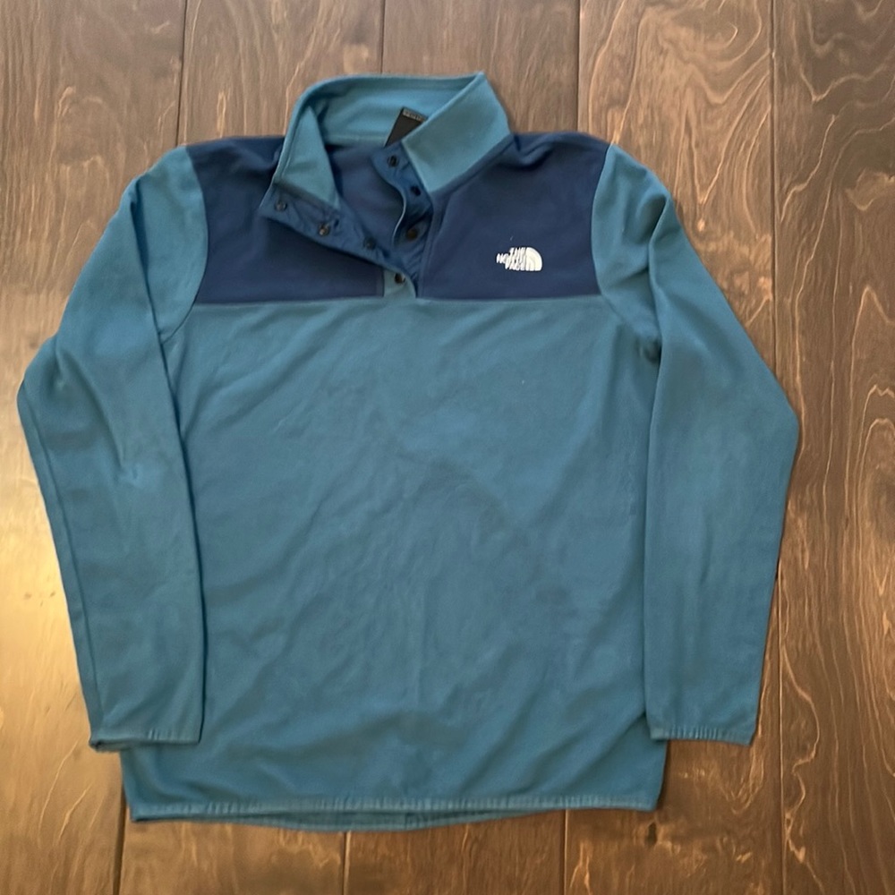 blue north face jacket!